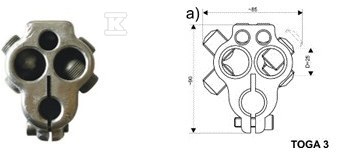 Zacisk transformatora  TOGA 3/M30x2 (BK - 1115-811-330-350/004